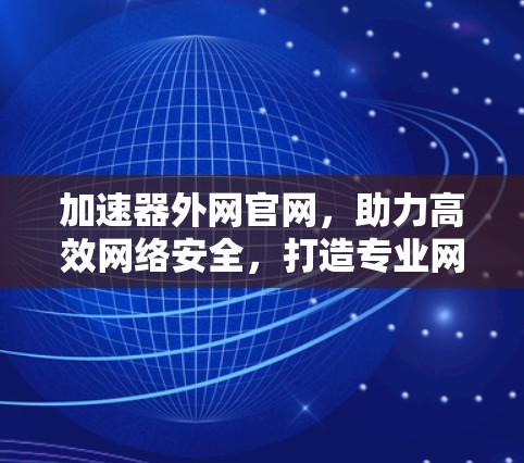 加速器外网官网，助力高效网络安全，打造专业网络体验