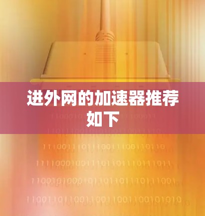 进外网的加速器推荐如下