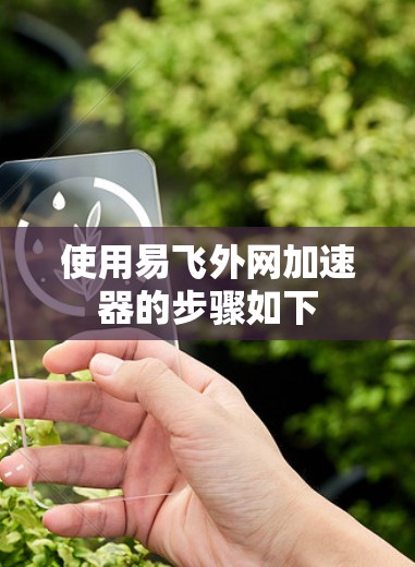 使用易飞外网加速器的步骤如下 使用易飞外网加速器的步骤如下