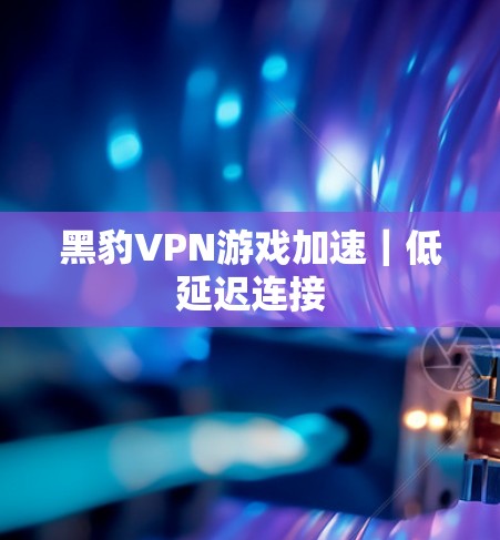 黑豹VPN游戏加速｜低延迟连接