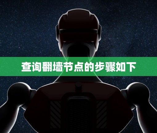 查询翻墙节点的步骤如下